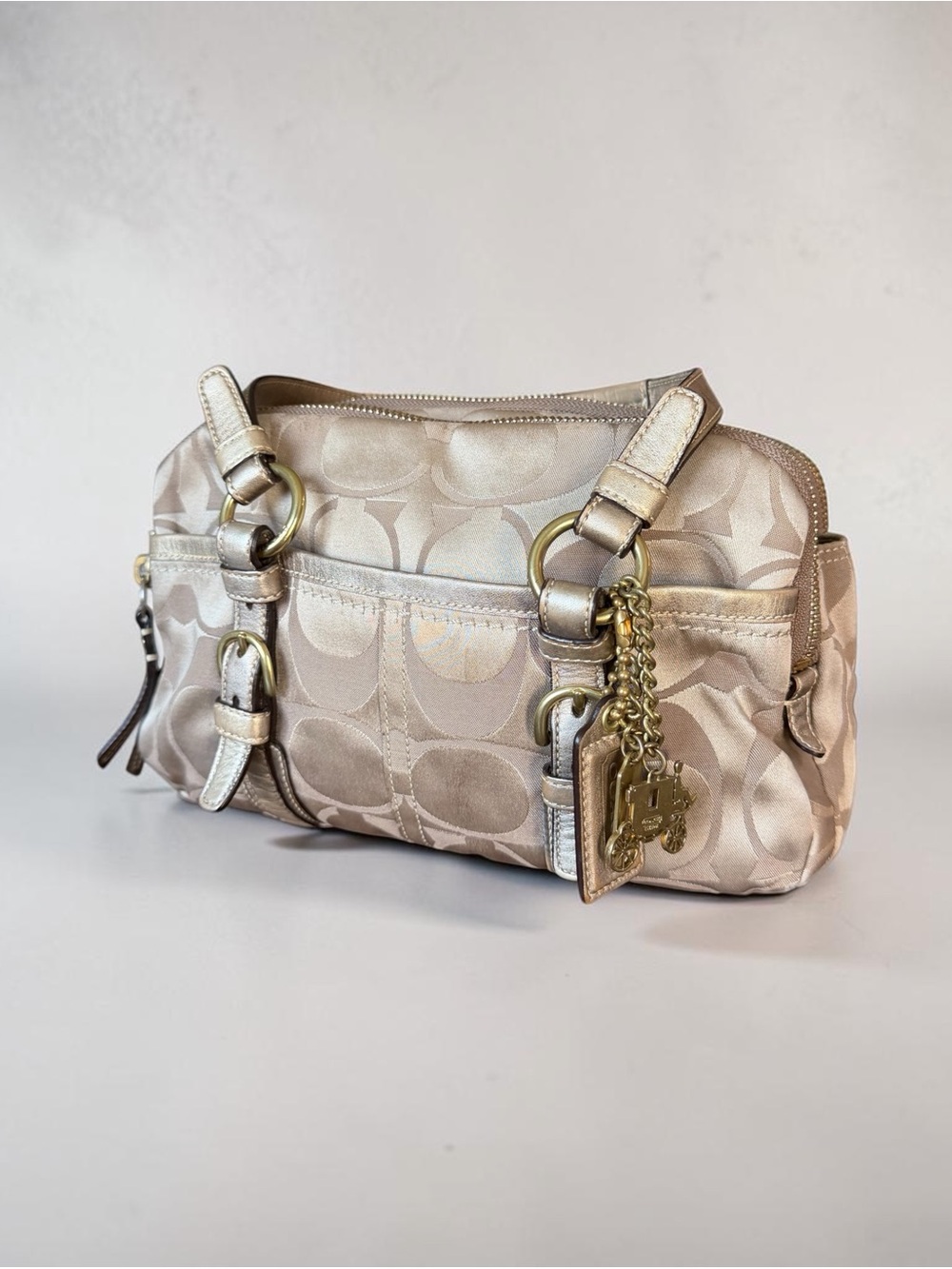 Coach Y2K Signature Bonnie Satchel in Champagne/Gold